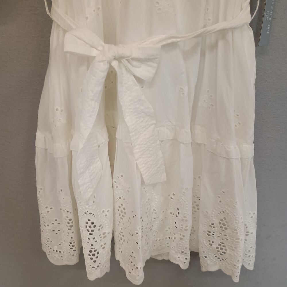 NWT Tart Mia White Eyelet Dress Women L Peasant Dainty Cotton Cottagecore - Picture 6 of 10